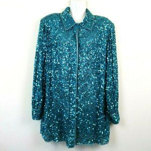 Judith Ann Creations Womens Tunic Beaded Sequined